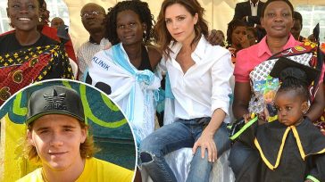 Victoria Beckham and son, Brooklyn team up for UNAIDS charity mission in Kenya