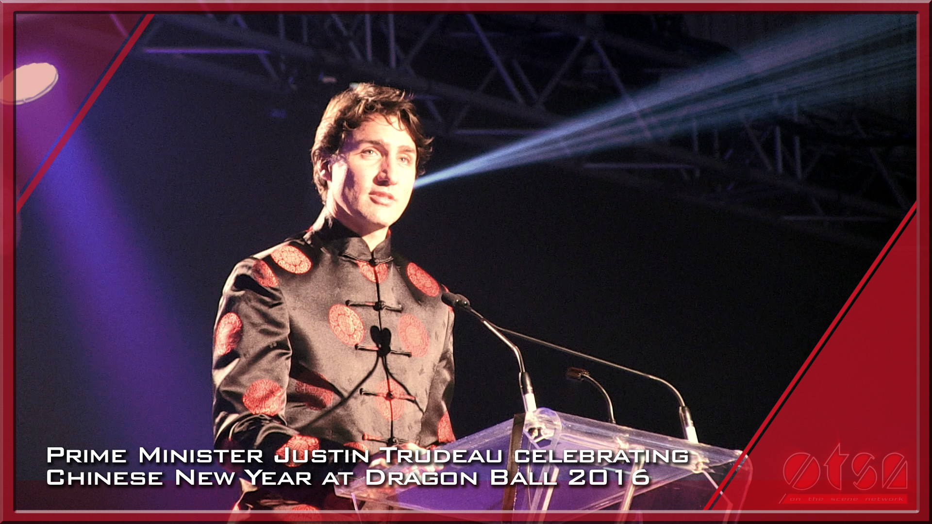 Justin Trudeau celebrating Chinese New Year at Dragon Ball 2016